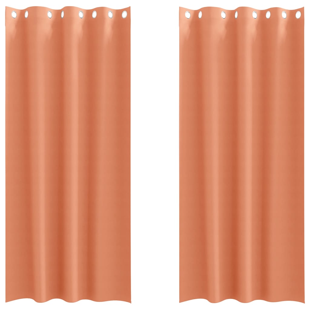 Verdunkelungs-Vorhänge mit Ringen 2 pcs Beige 140 x 140 cm
