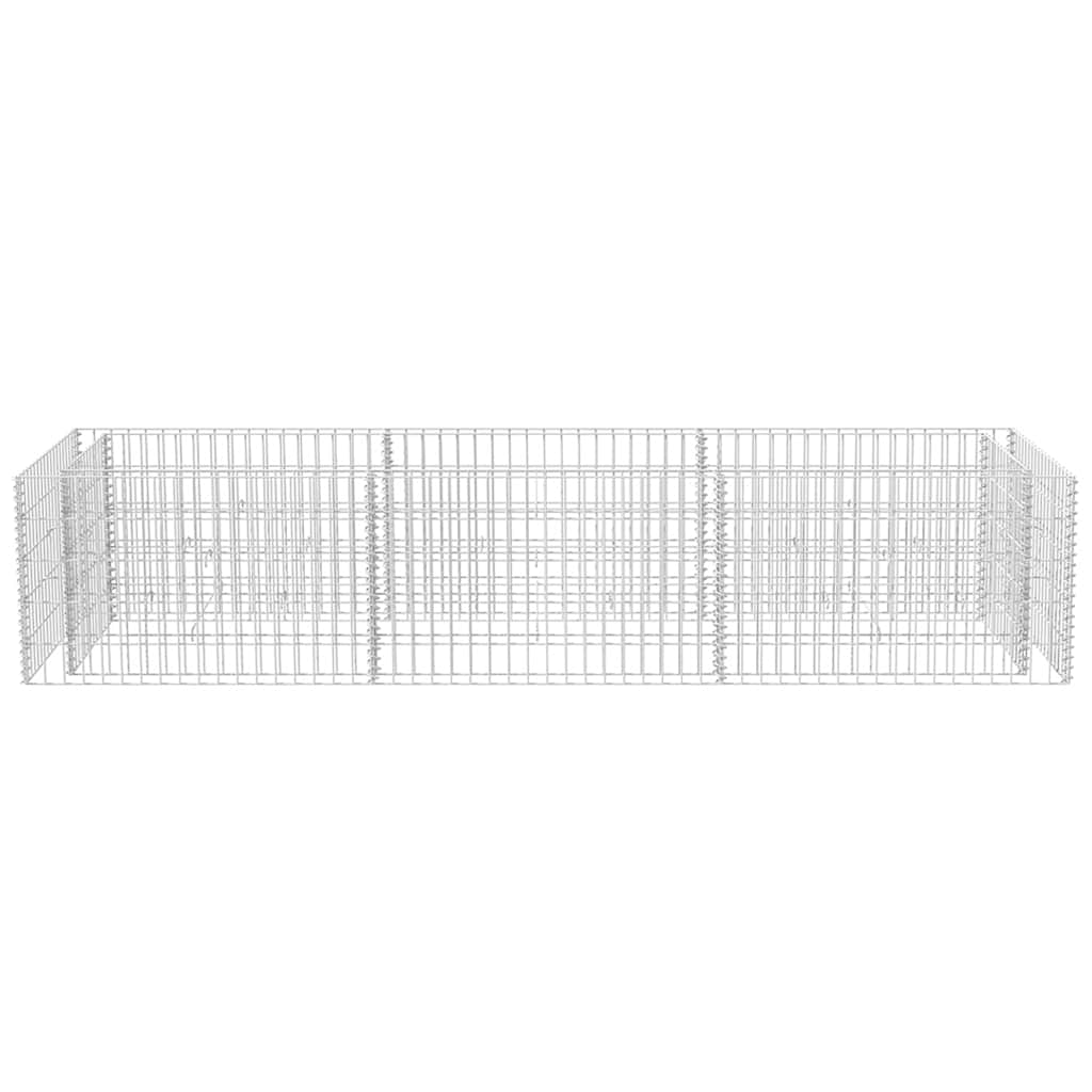 Gabionen-Hochbeet Stahl 360×90×100 cm