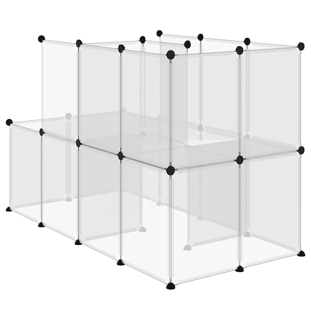 Kleintierkäfig Schwarz 142x74x93 cm PP und Stahl