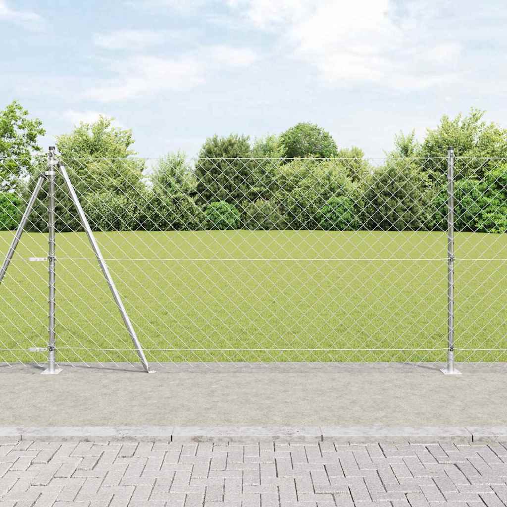 Outdoor Kettenglied-Zaun Erdfixierung 10 x 0,4 m Grün Netz