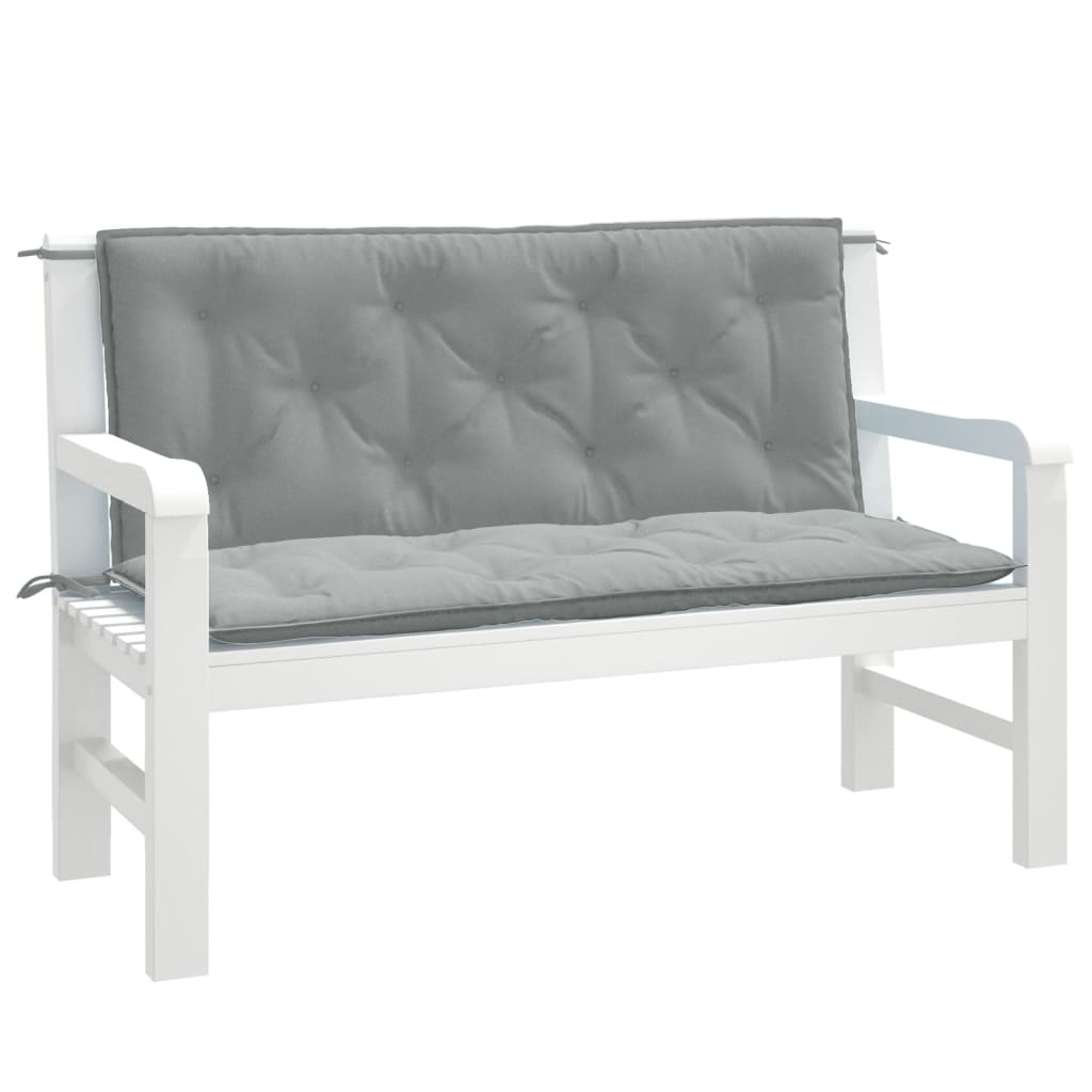 Gartenbank-Auflagen 2 Stk. Melange Anthrazit 100x50x7 cm Stoff