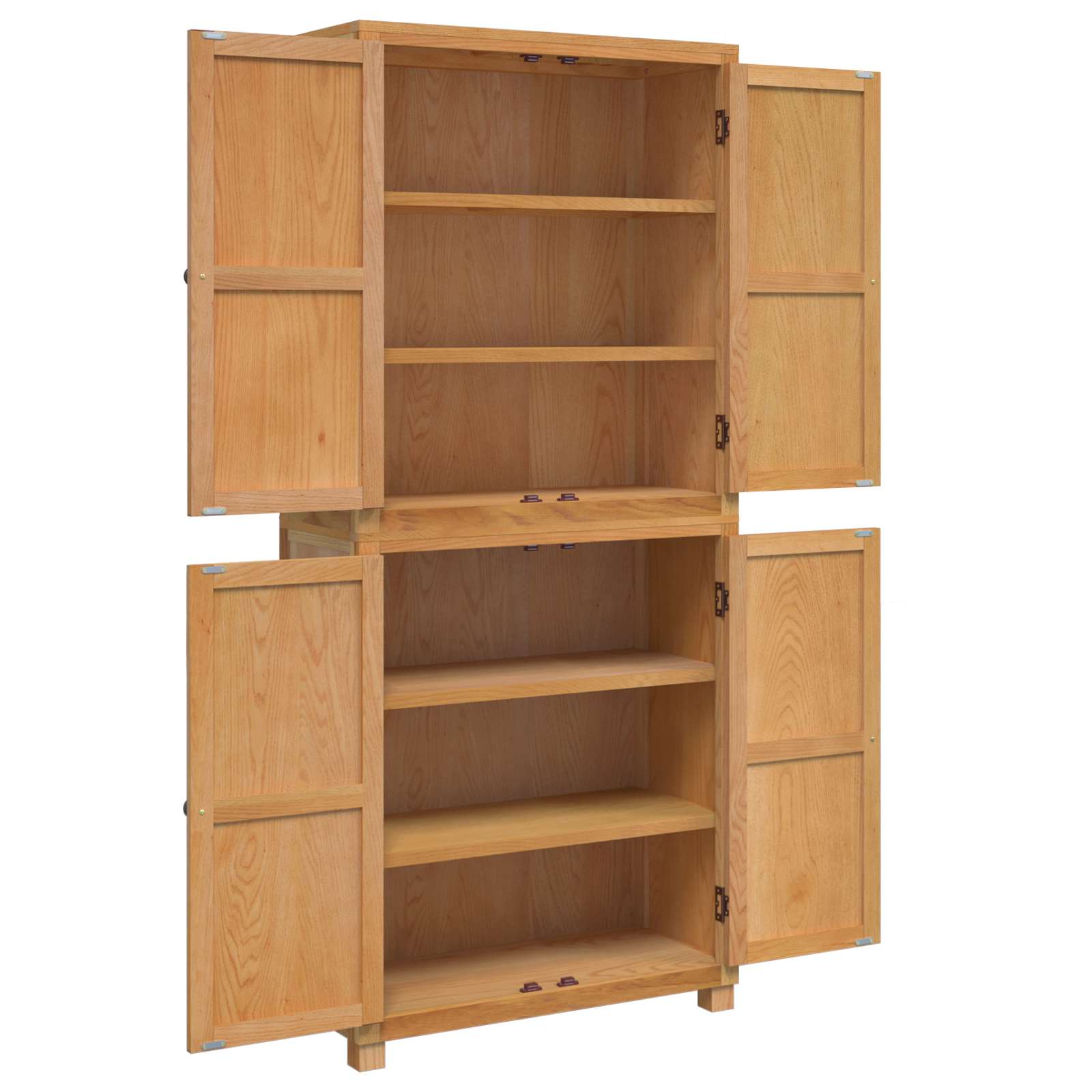 Aufbewahrungsmöbel-Set mit Regal 2 Stk. Natur 80 x 35 x 185 cm