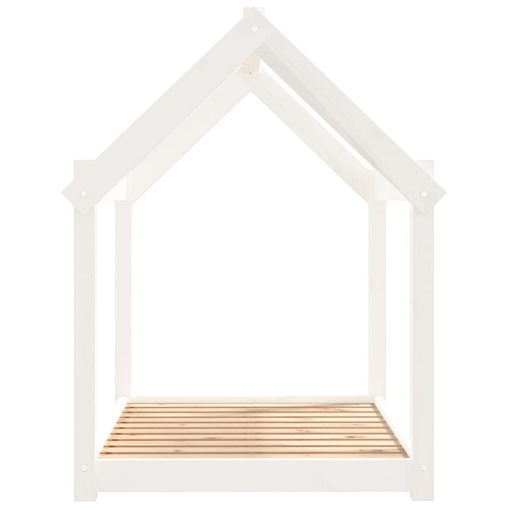 Hundebett Grau 61x50x70 cm Massivholz Kiefer