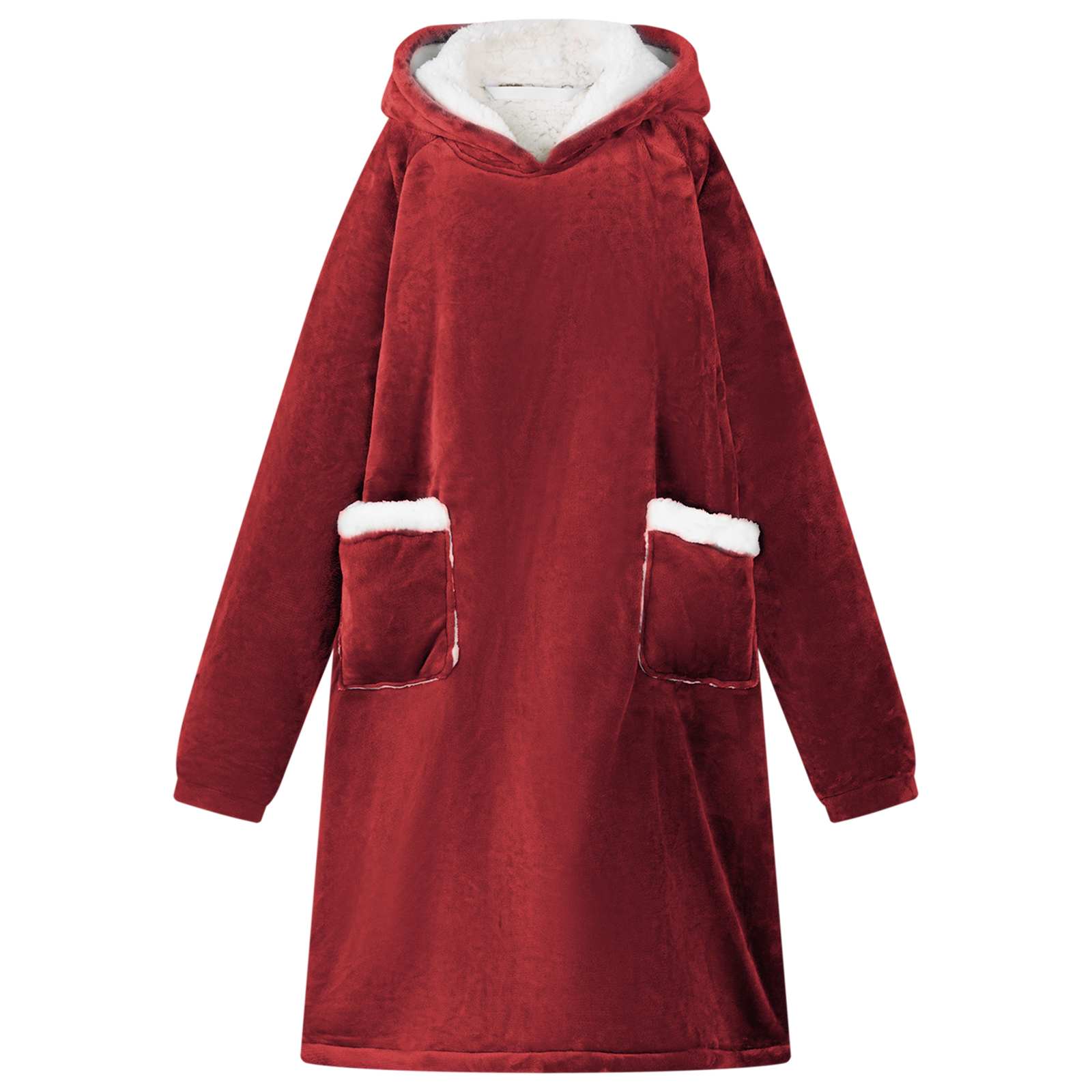 Decken-Hoodie Beige M Fleece und Flanell