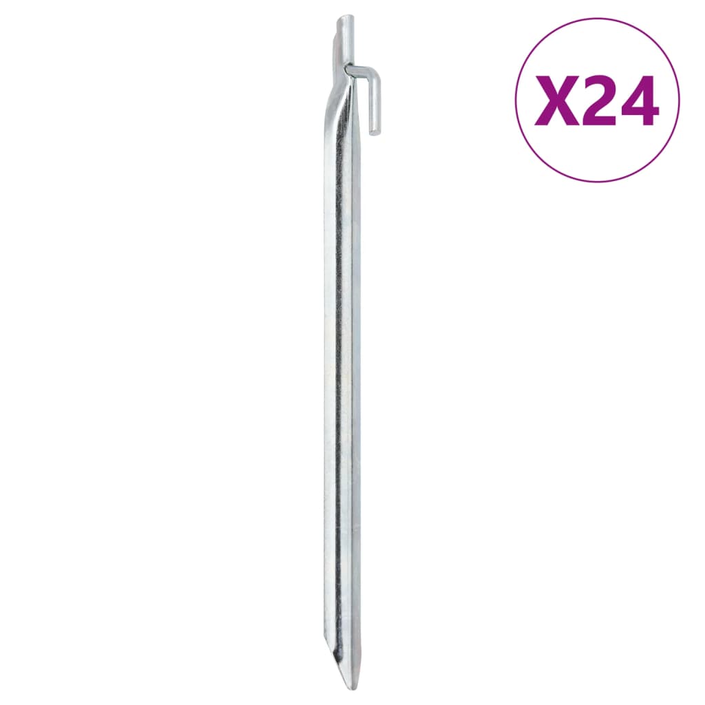 Zeltheringe 24 Stk. V-Form 17 cm Ø20 mm Verzinkter Stahl