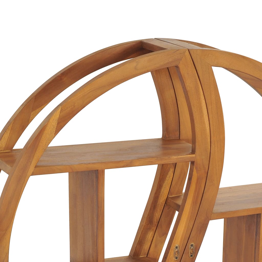 Wandregal Yin und Yang 80x17,5x80 cm Teak Massivholz