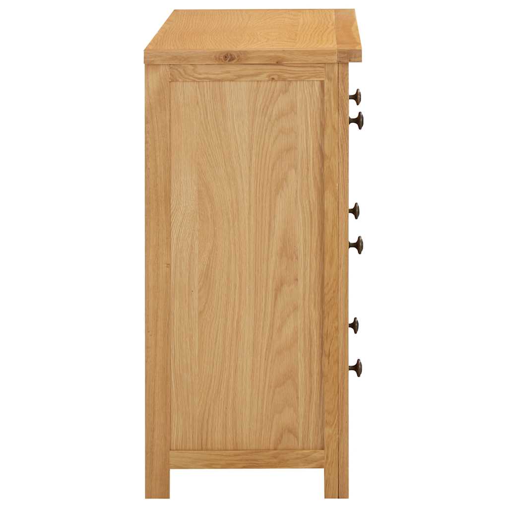 Kommode 80x35x75 cm Massivholz Eiche