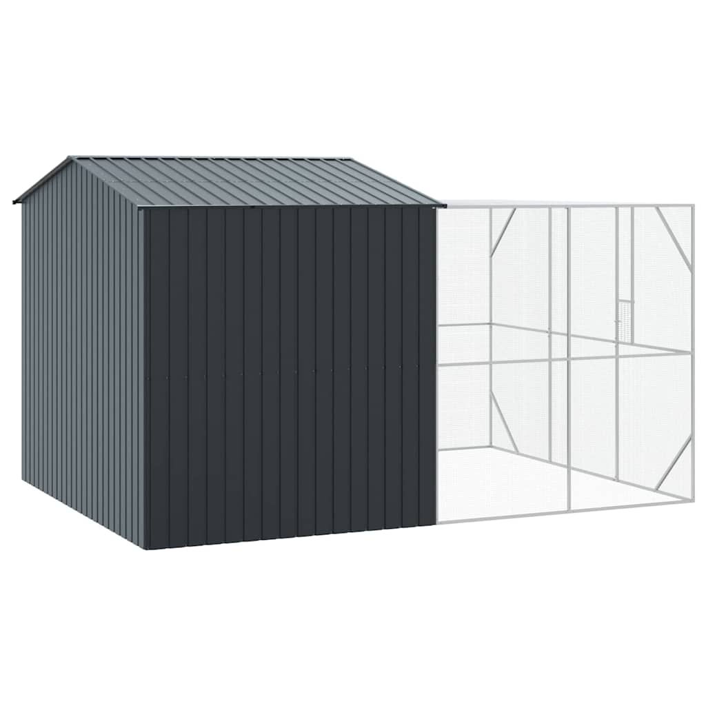 Vogelkäfig Anthrazit 416,5 x 103 x 142 cm Verzinkter Stahl