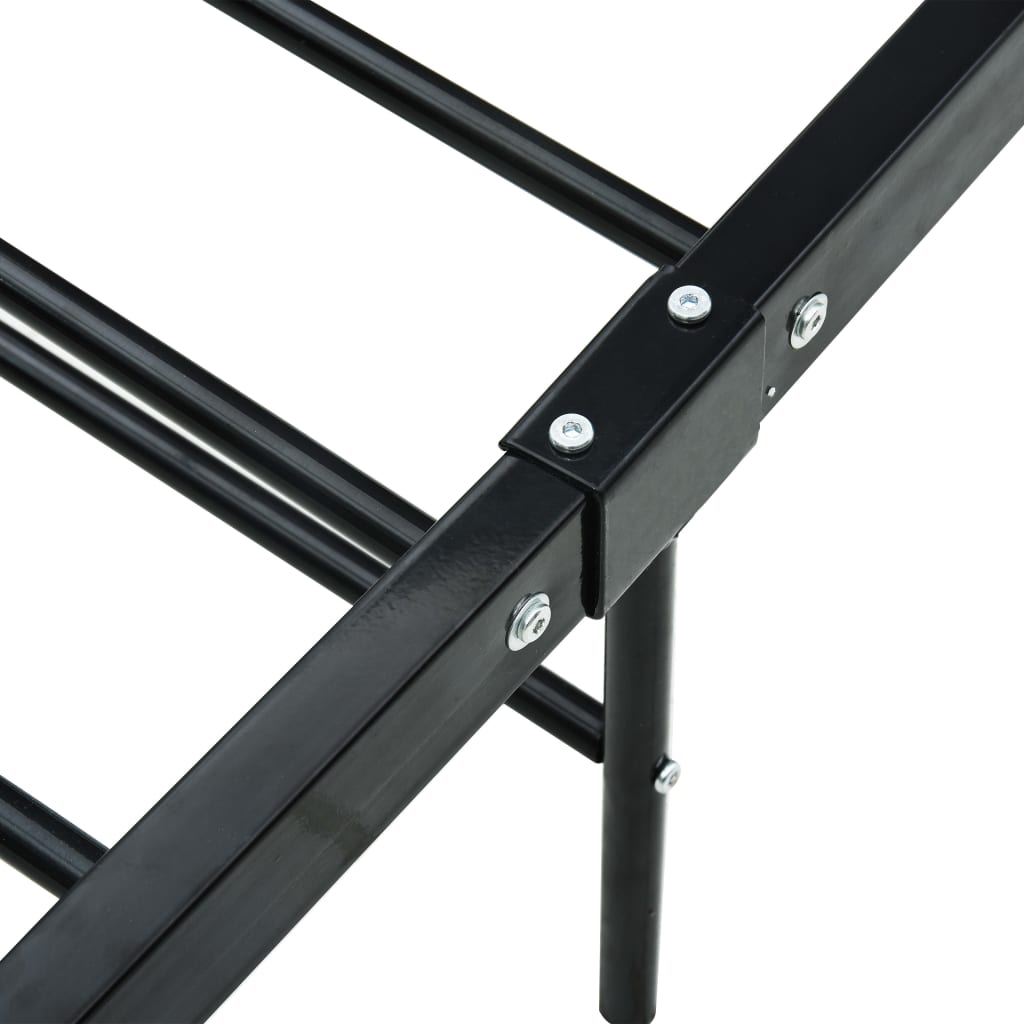 Bettgestell Grau Metall 180×200 cm