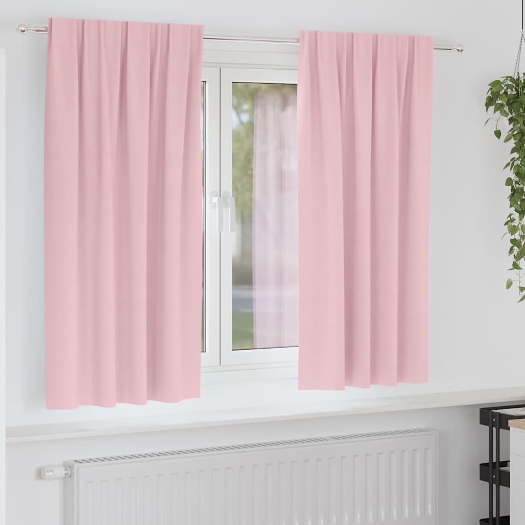 Verdunkelungs-Vorhänge mit Ringen 2 pcs Beige 140 x 140 cm