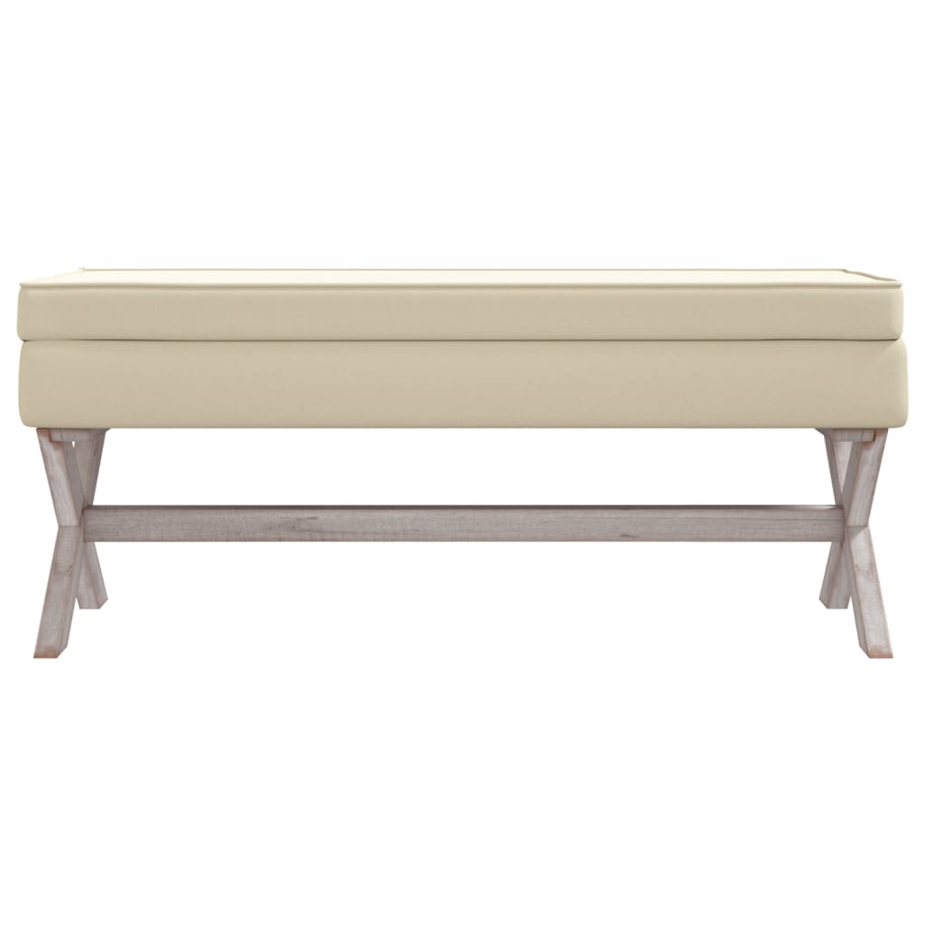 Hocker mit Stauraum Dunkelgrau 45x45x49 cm Stoff