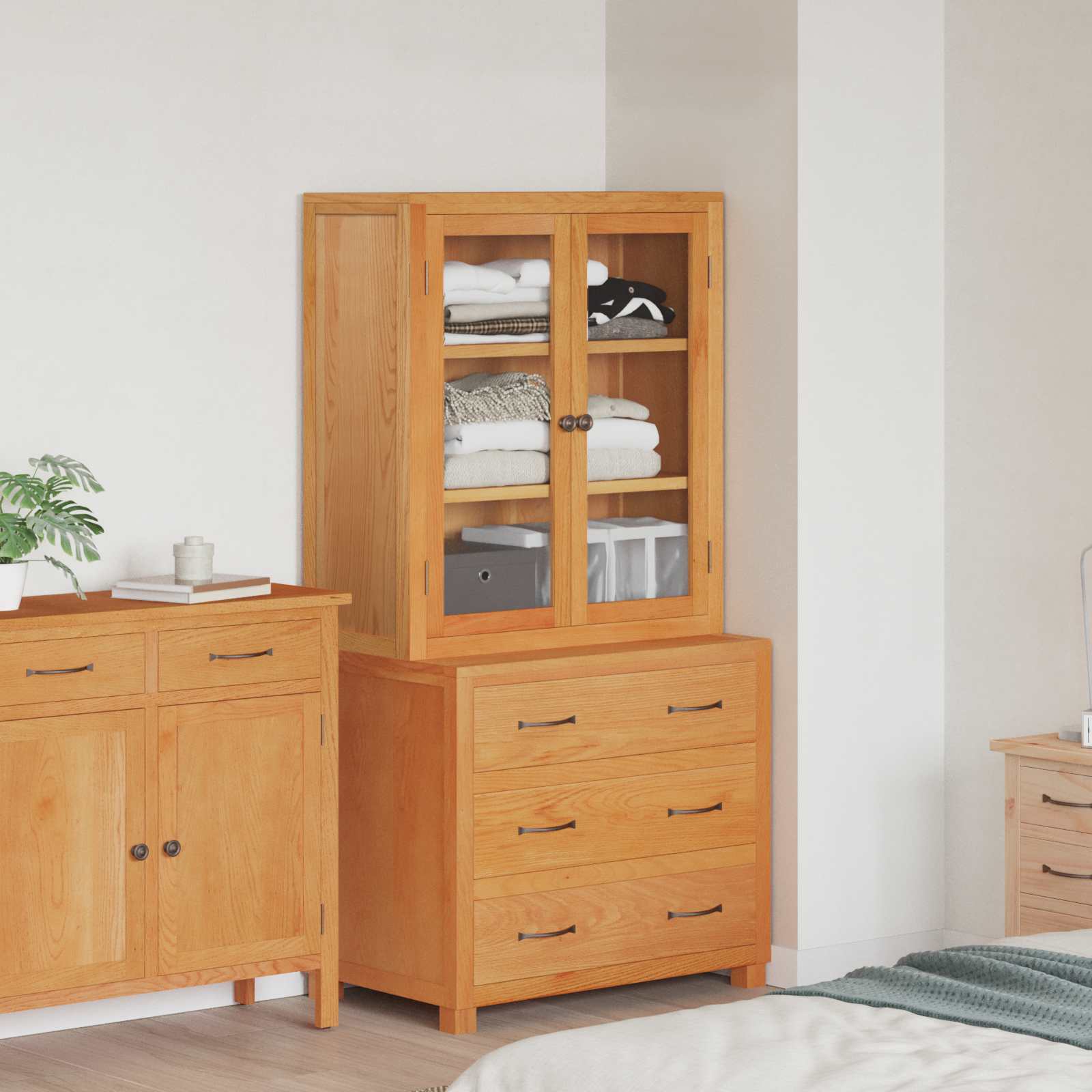 Aufbewahrungsmöbel-Set mit Tür 2 Stk. Braun 80 x 50 x 160 cm