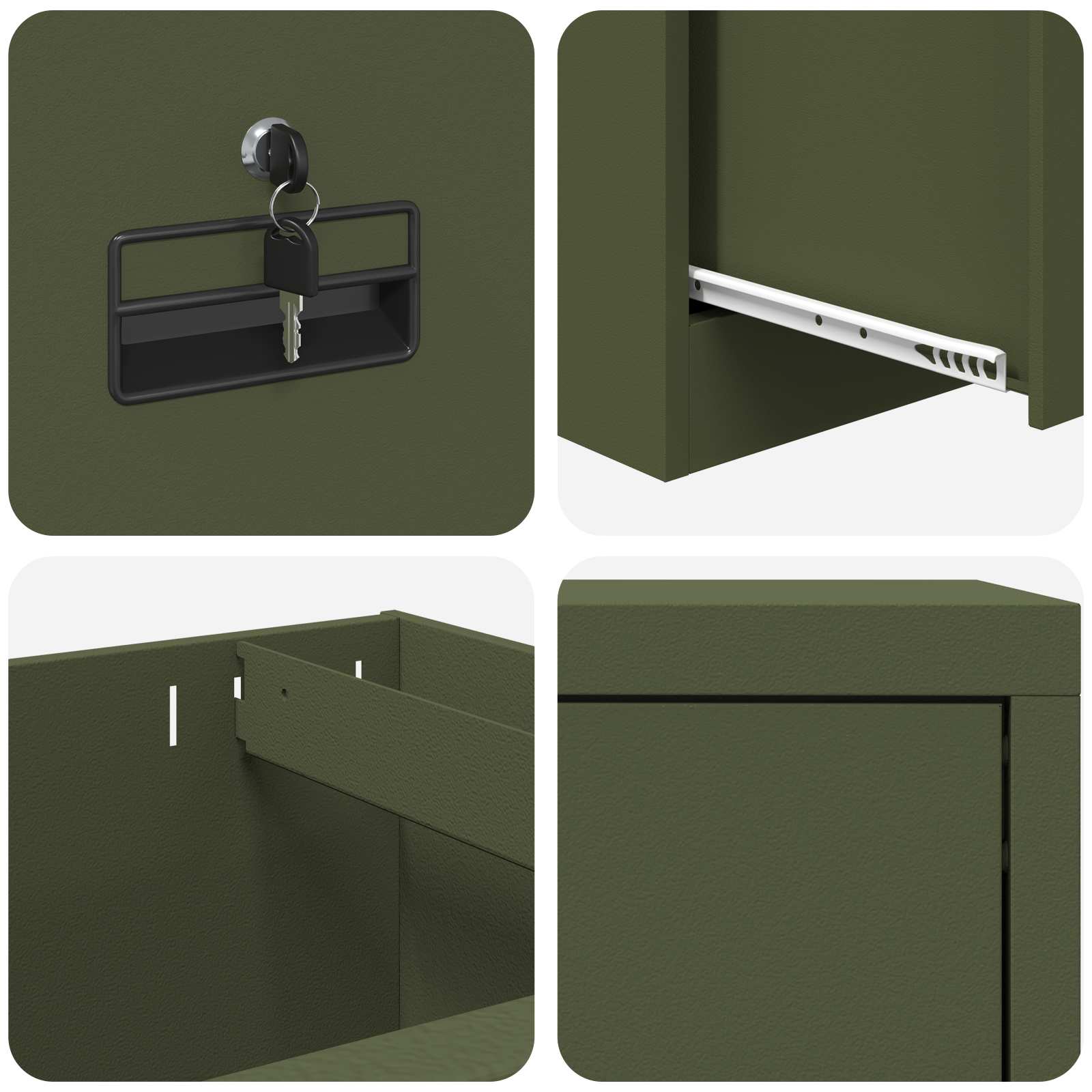 Aktenschrank 2 pcs Schwarz 44 x 50 x 139 cm Kaltgewalzter Stahl