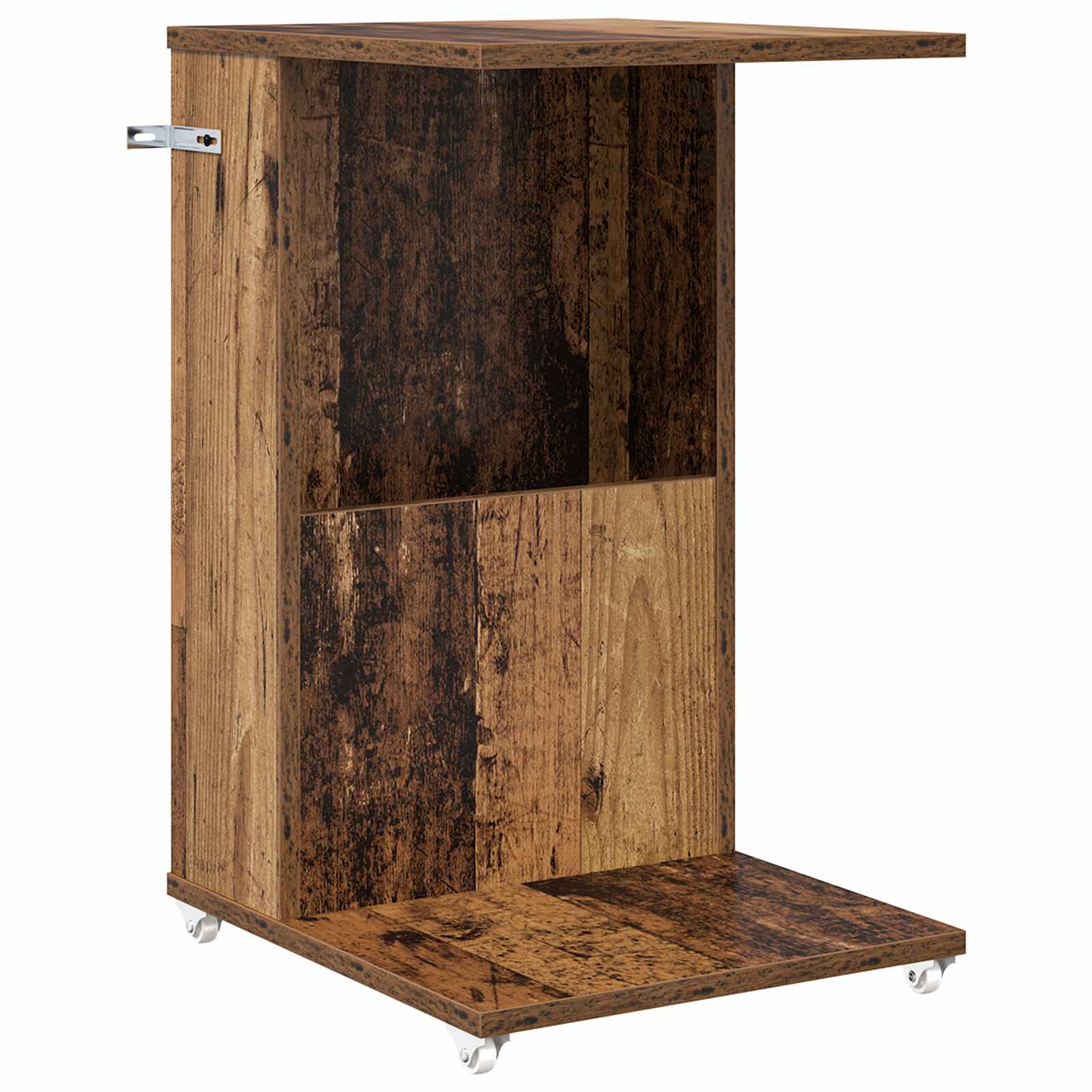 Beistelltisch Mit Rad Weiß 40 x 35 x 60 cm Holzwerkstoff