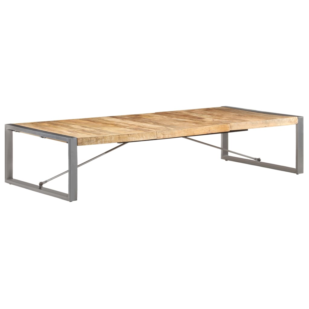 Couchtisch 140x140x40 cm Raues Mangoholz