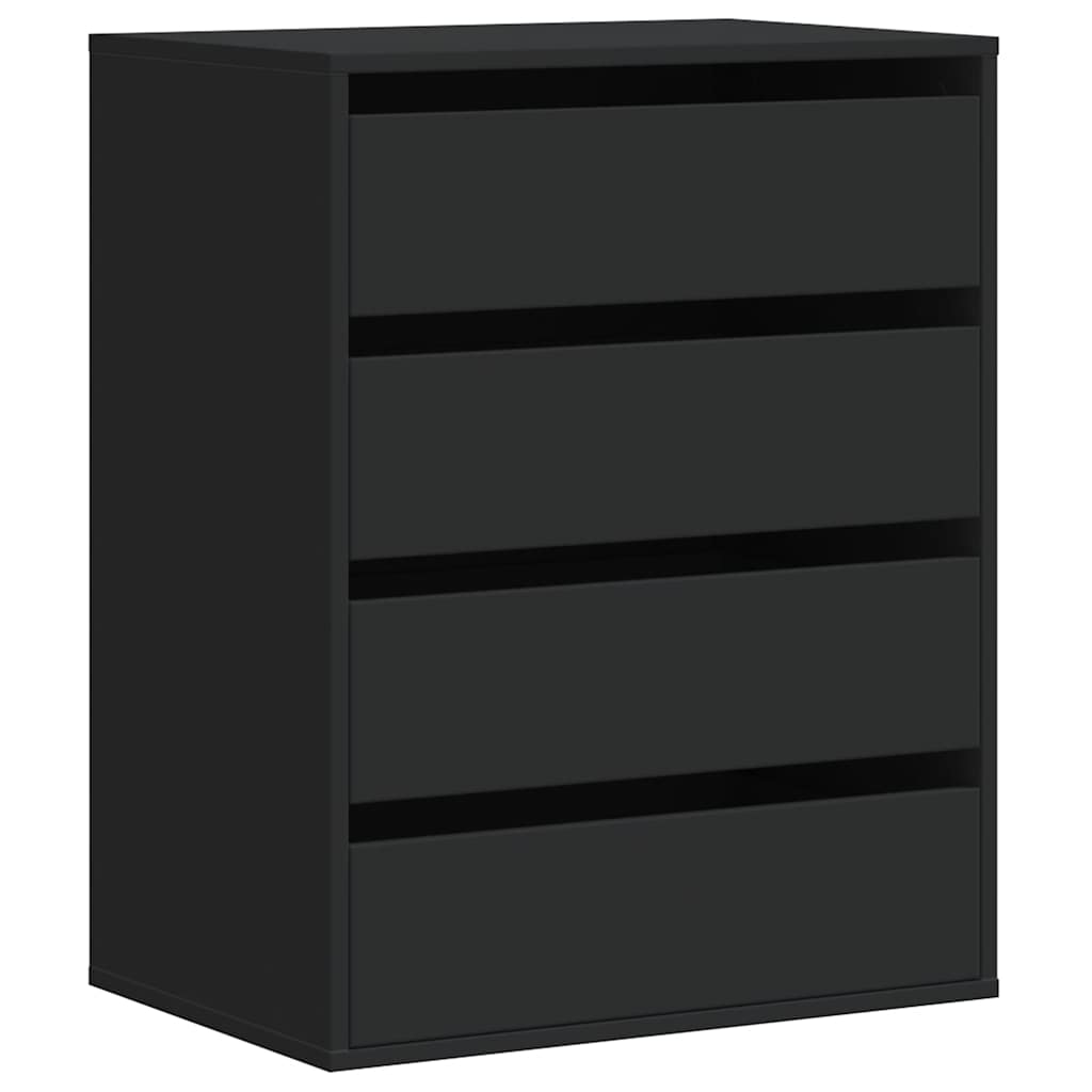 Schubladenschrank Schwarz Eichen-Optik 41 x 40 x 58 cm