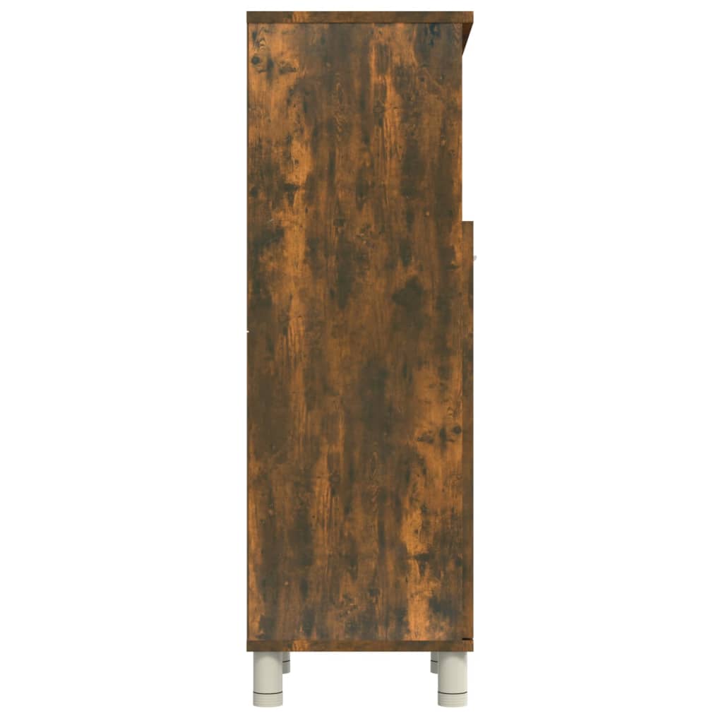 Badezimmerschrank Weiß 30x30x95 cm Holzwerkstoff
