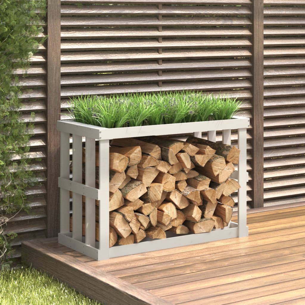Outdoor-Kaminholzregal 108x52x106 cm Massivholz Kiefer