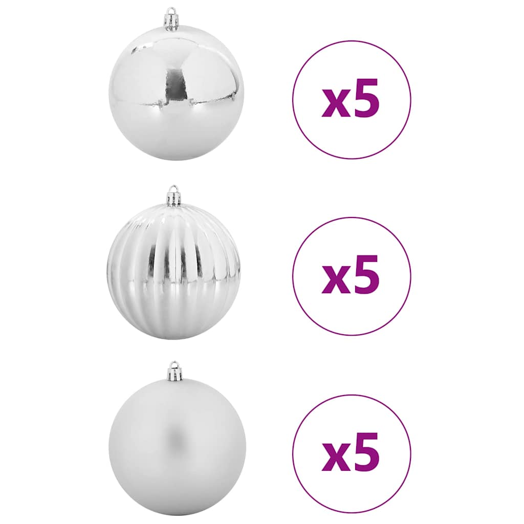 Weihnachtsbaumkugel Set XL 9 pcs Rot Kunststoff