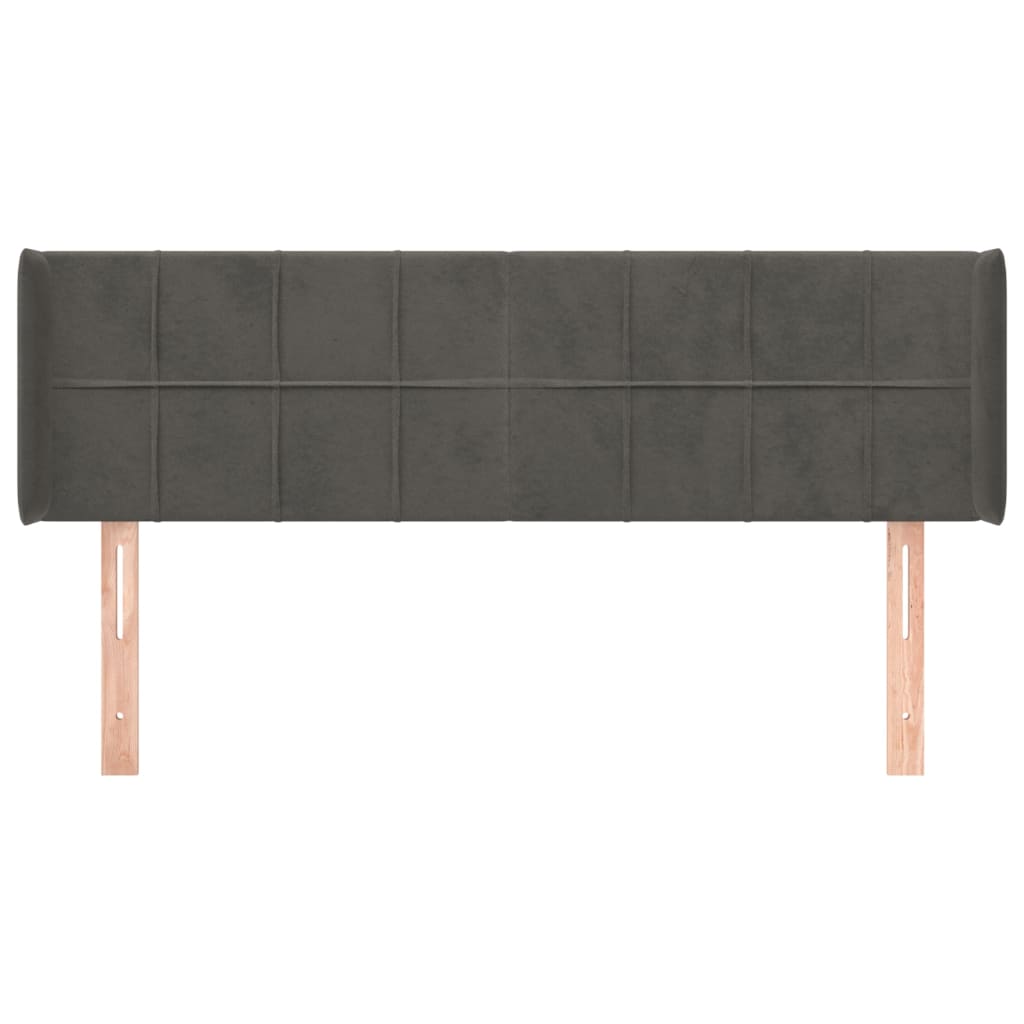 Kopfteil mit Ohren Dunkelblau 93x16x78/88 cm Samt