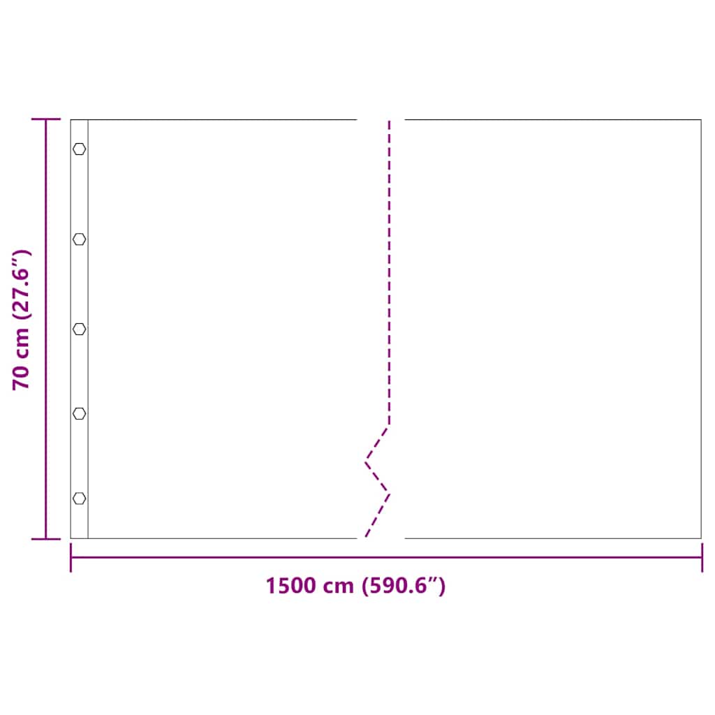 Wurzelsperre Schwarz 0,7 x 3 m Polyethylen