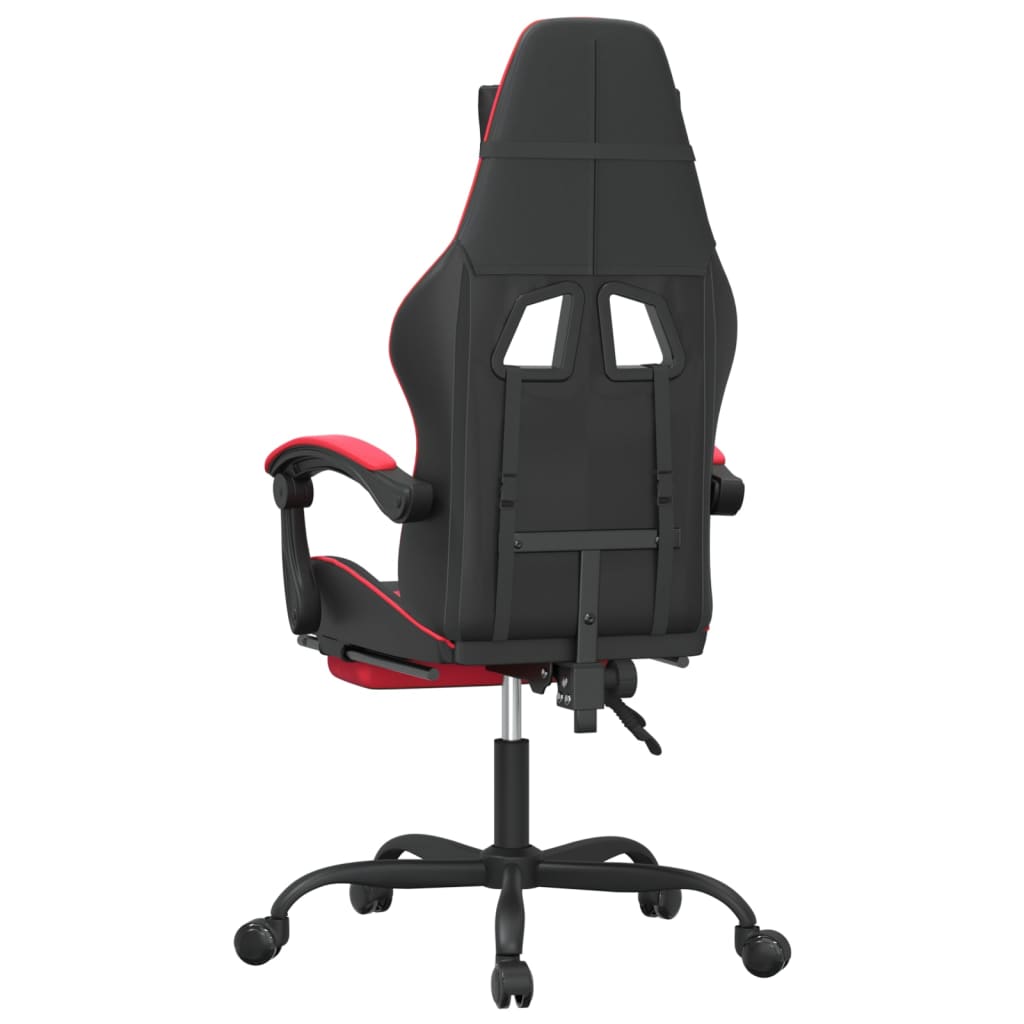 Gaming-Stuhl Drehbar Schwarz und Rot Kunstleder