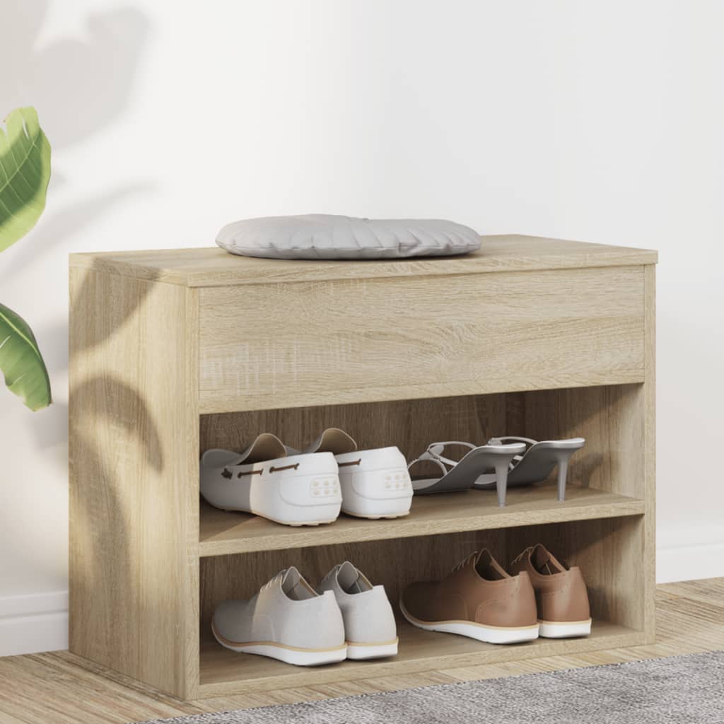 Schuhbank Weiß 60x30x45 cm Holzwerkstoff