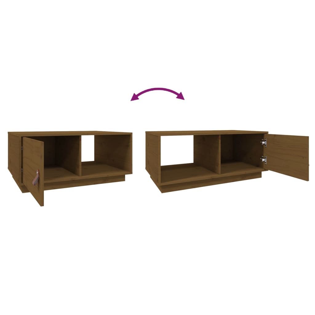 Couchtisch 80x50x35,5 cm Massivholz Kiefer
