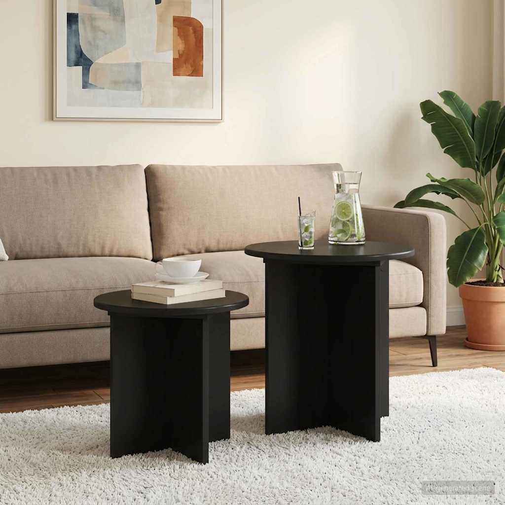 Beistelltisch-Set mit Speicher 2 pcs Holzwerkstoff