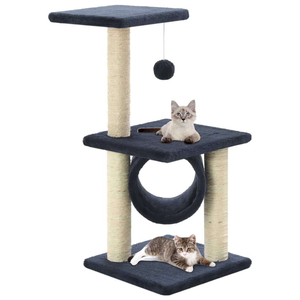 Katzen-Kratzbaum Sisal 65 cm Grau