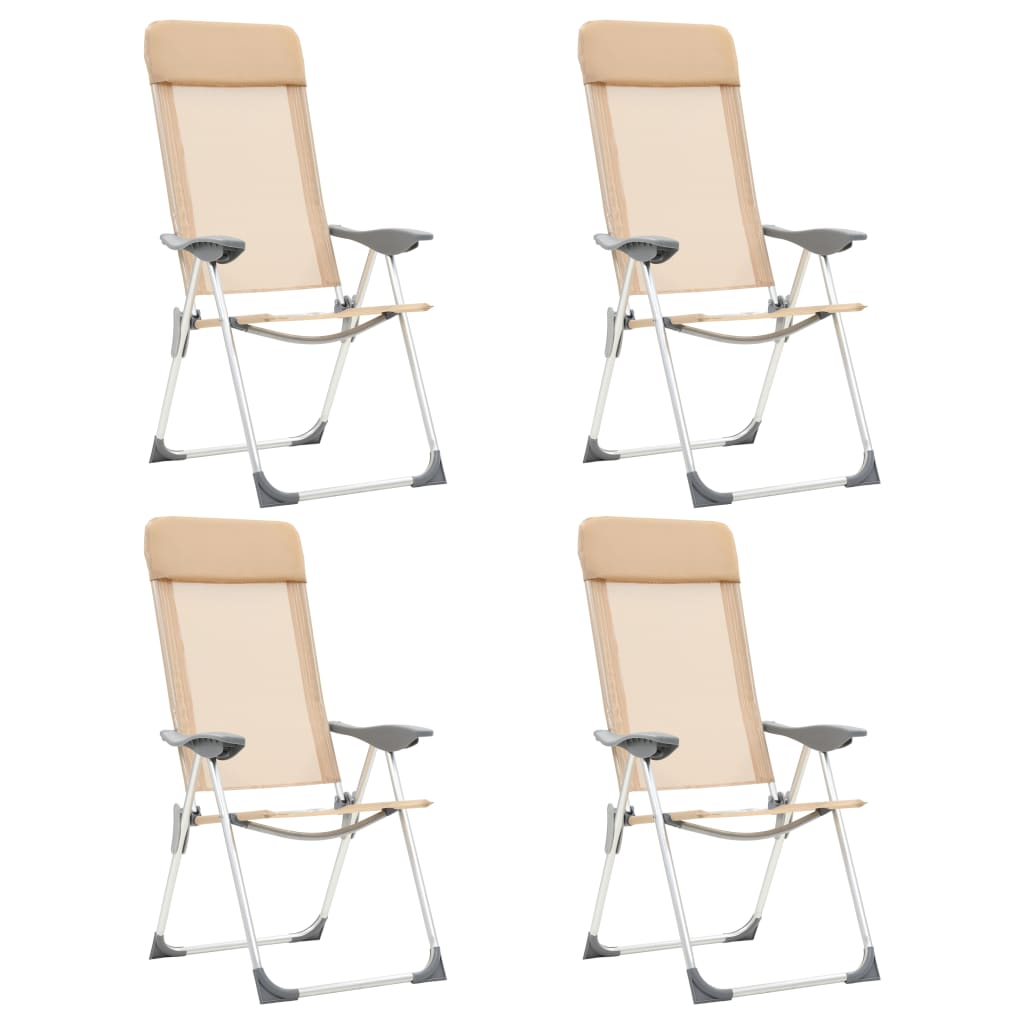 Klappbare Campingstühle 2 Stk. Grau Aluminium