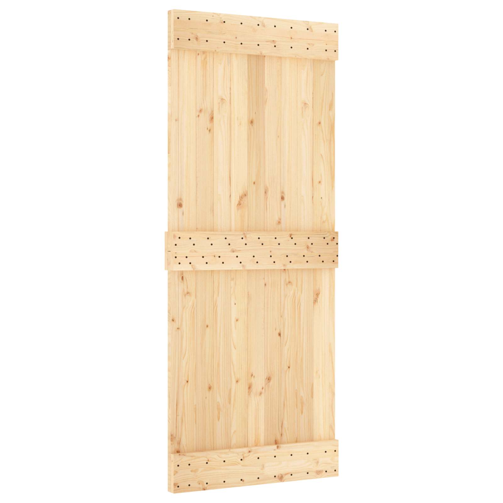 Schiebetür NARVIK Natürlich und Schwarz 70 x 210 cm (152,5 cm)