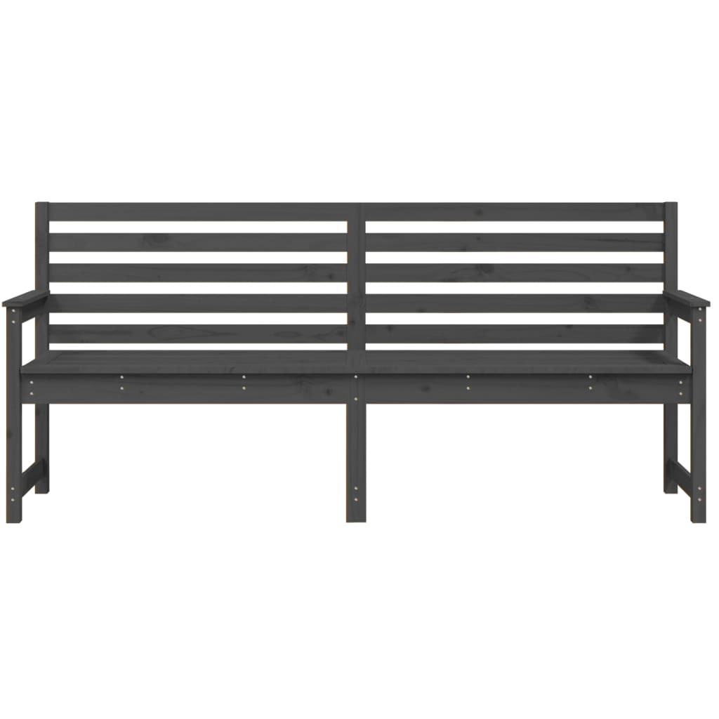 Gartenbank Grau 109x48x91,5 cm Massivholz Kiefer