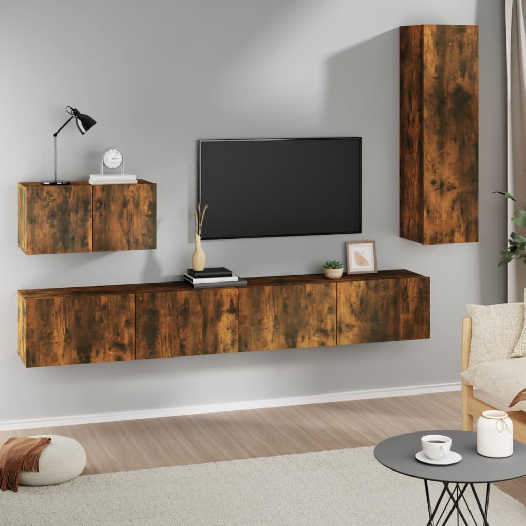 4-tlg. TV-Schrank-Set Sonoma-Eiche Holzwerkstoff