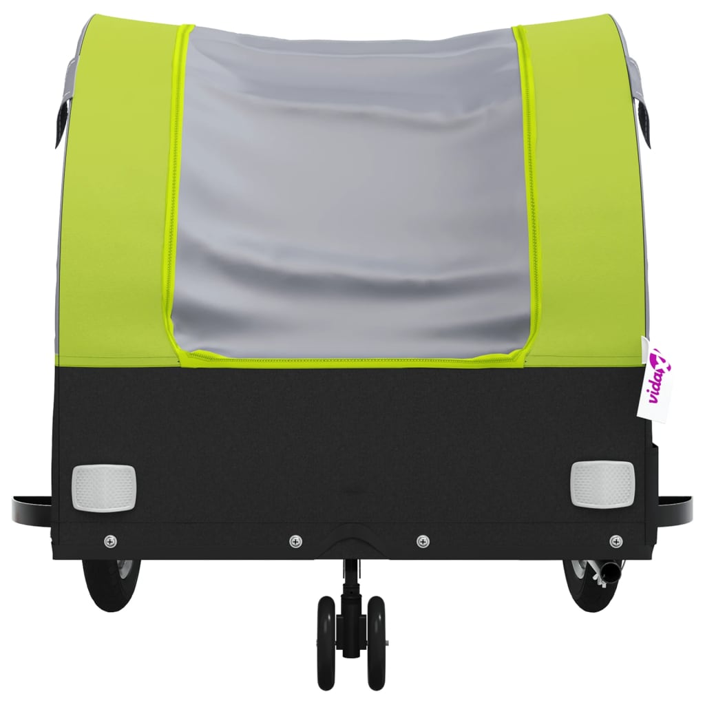 Fahrradanhänger Schwarz und Orange 30 kg Eisen