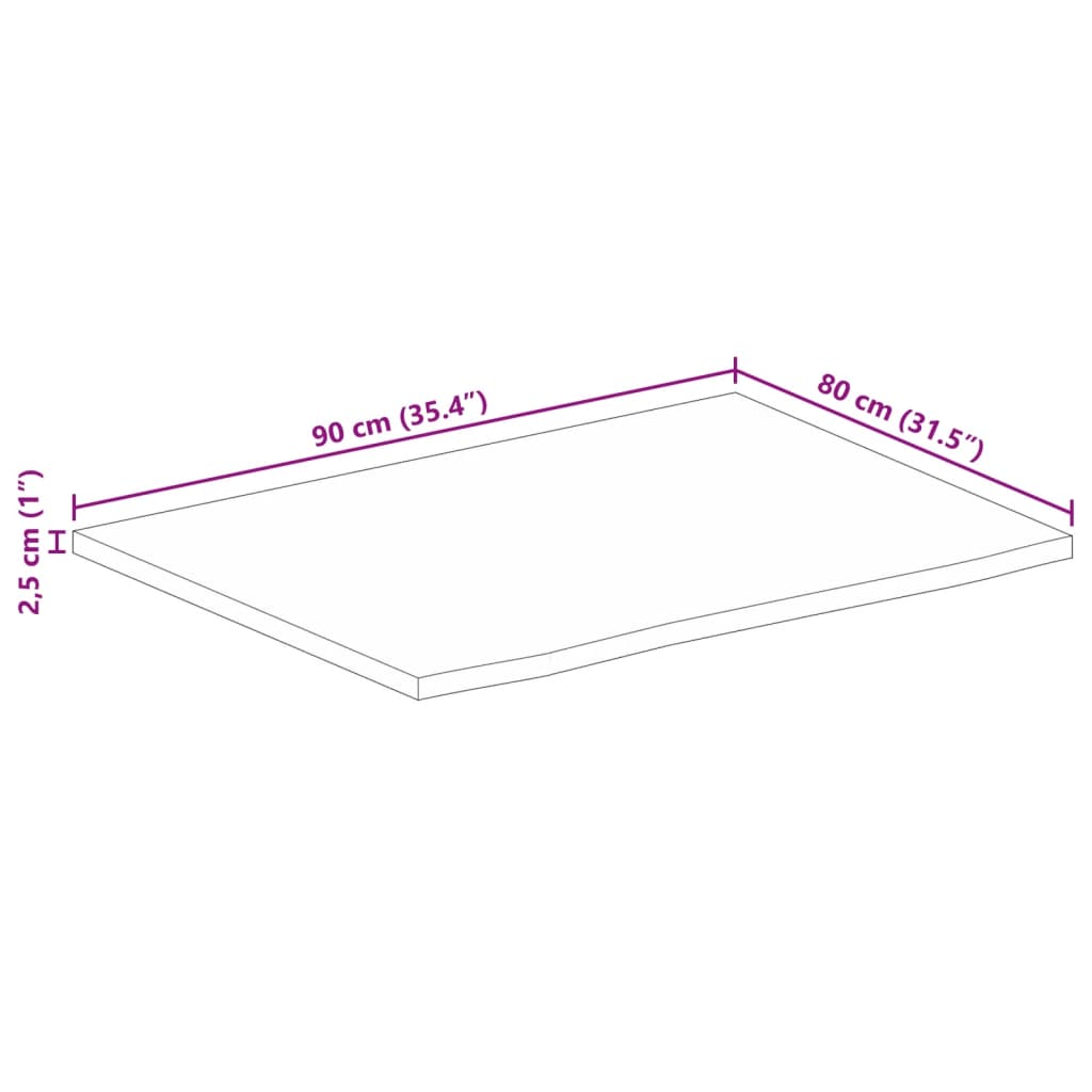 Wandregal 40x20x2,5 cm Rechteckig Massivholz Akazie Baumkante