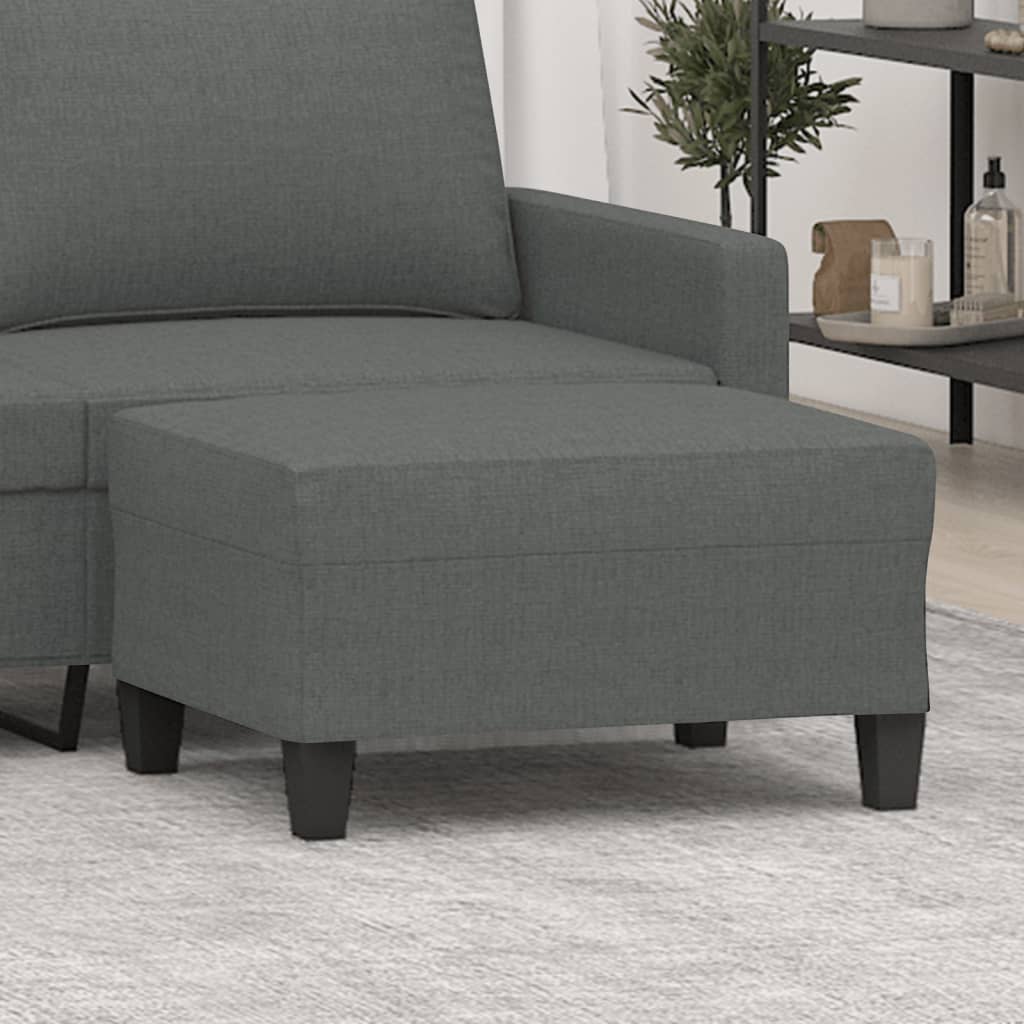 Fußhocker Hellgrau 60x50x41 cm Stoff
