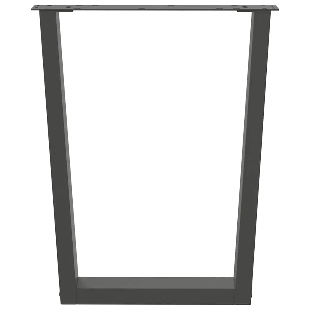 Couchtischbeine V-Form 2 Stück Schwarz 30x(30-31,3) cm Stahl