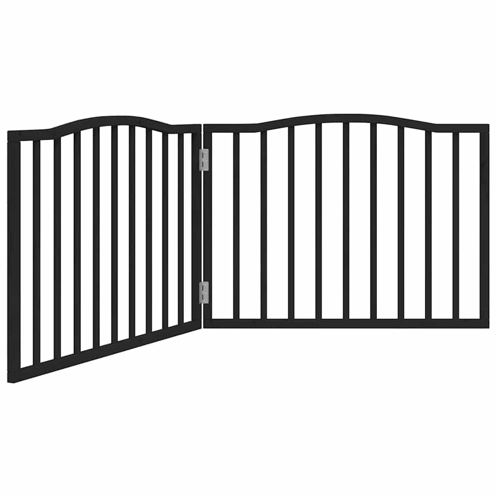 3-tlg. Hundetor Faltbar 150 cm Pappelholz