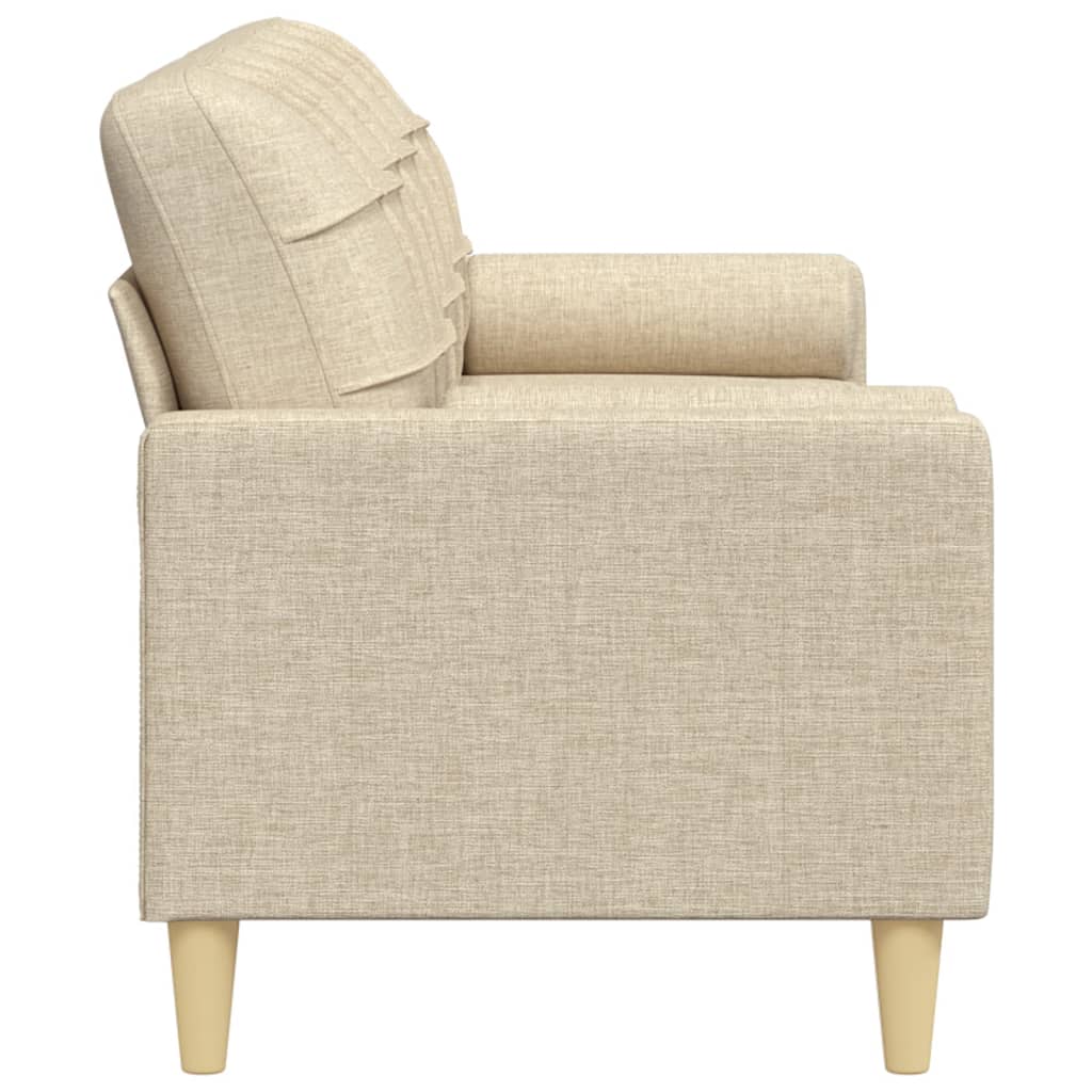 2-Sitzer-Sofa mit Zierkissen Braun 120 cm Stoff