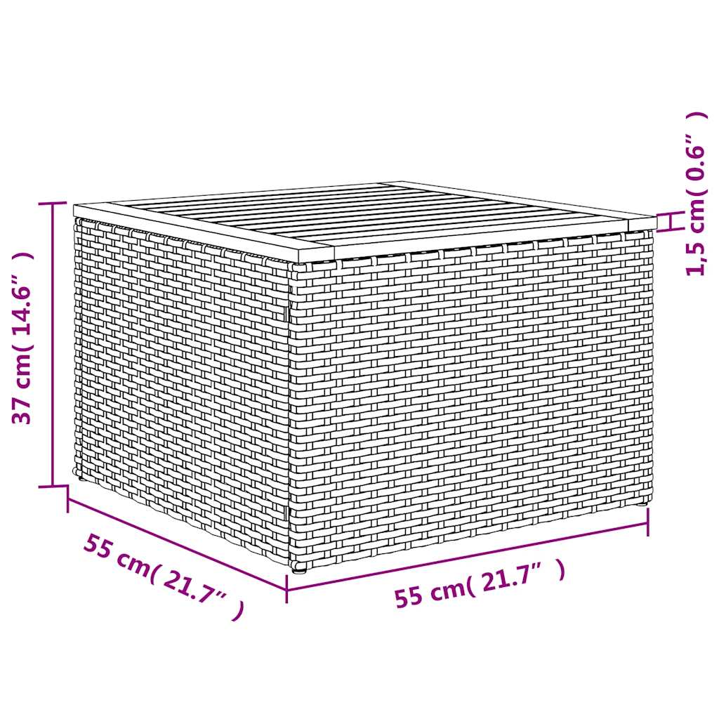 10-tlg. Garten-Sofagarnitur mit Kissen Schwarz Poly Rattan