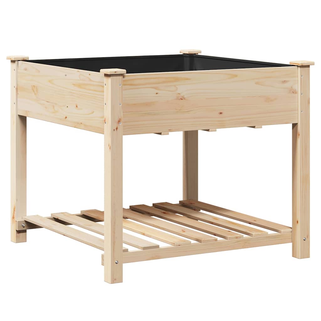 Garten-Pflanzgefäß mit Regal Beige 45 x 45 x 76,5 cm