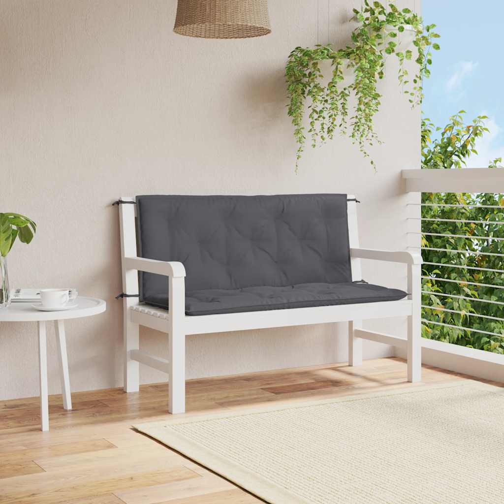 Gartenbank-Auflage Anthrazit 100x(50+50)x7 cm Oxford-Gewebe