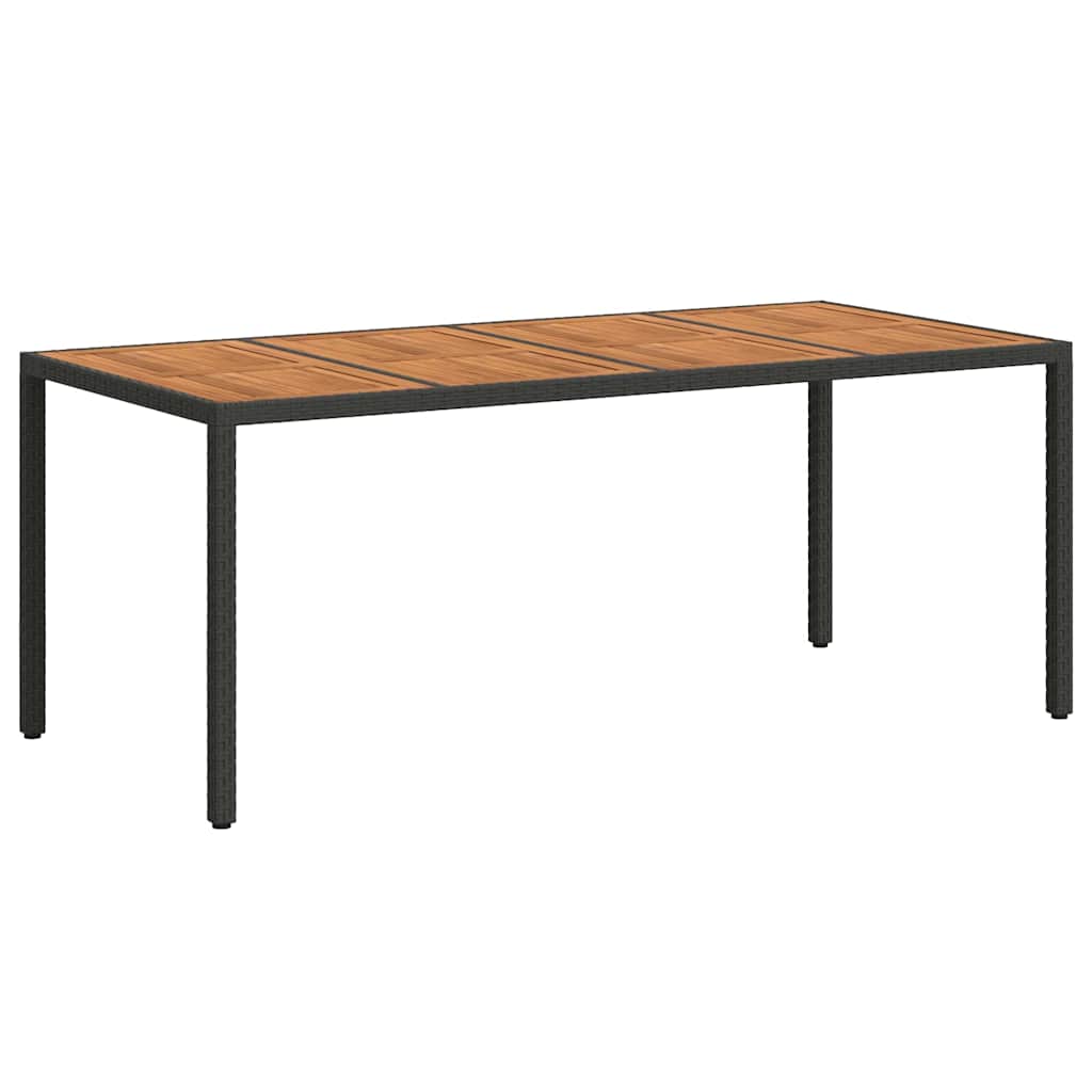 Gartentisch 150x90x75 cm Hartglas und Poly Rattan Grau