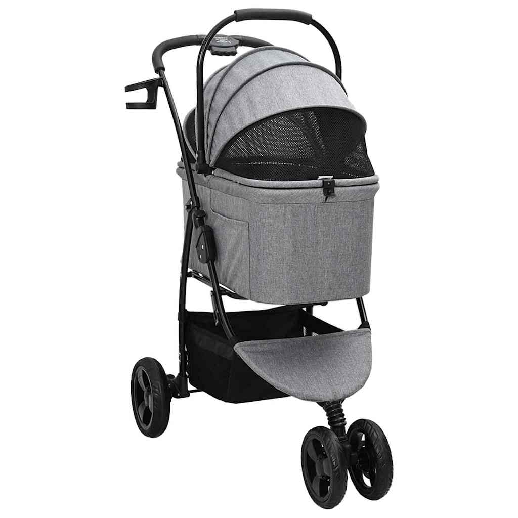 Faltbarer Haustierwagen Rosa 81 x 47 x 99 cm Polyester