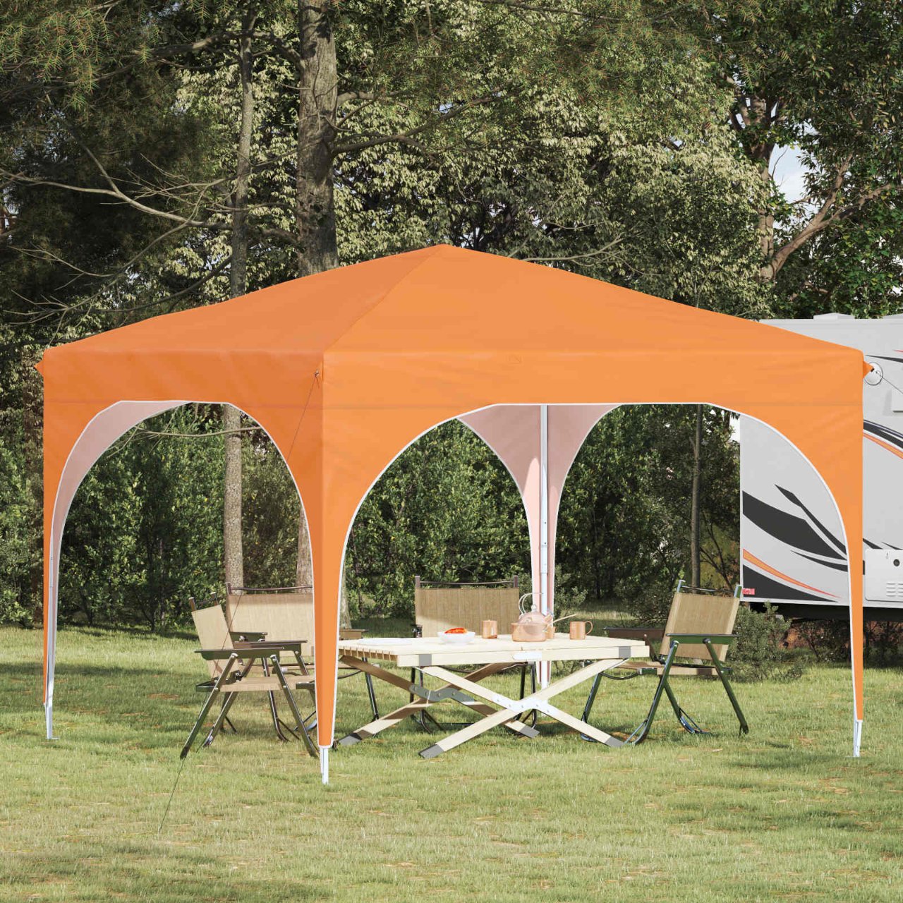 Pop-up Partyzelt 290 x 290 x 245 cm Creme