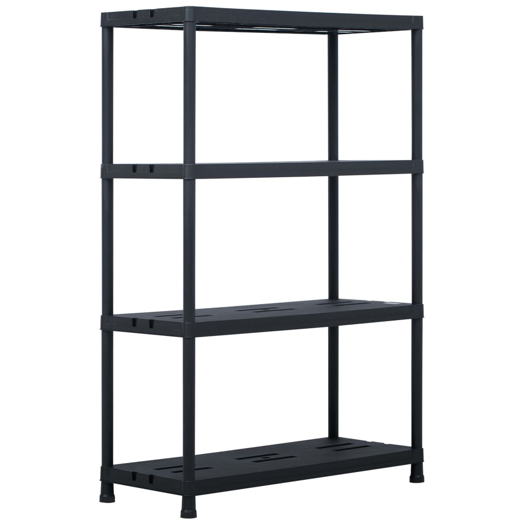 Lagerregale 2 Stk. Schwarz 60 x 30 x 138 cm Kunststoff