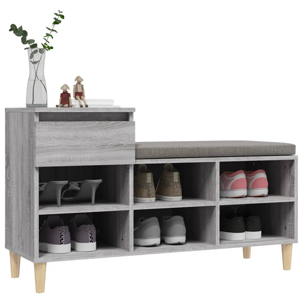 Schuhregal Weiß 102x36x60 cm Holzwerkstoff