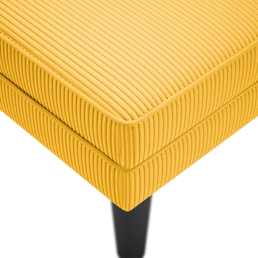 Chaiselongue mit Kissen Hellgrau Cordstoff
