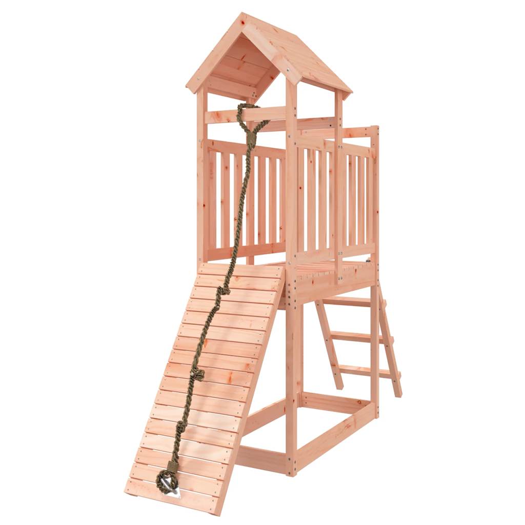 Spielturm mit Kletterwand Massivholz Kiefer